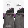 LUVME Invisible Clip in Hair Extensions, Yaki Straight Real Human