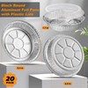 Homewarm 8" Round Aluminum Foil Pans with Clear Lids –