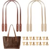 Winsyison 4pcs Leather Purse Band with Rivets, 28.15in, Coffee &