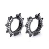 GNOCE "ROCK & ROLL" Earrings Hoop 925 Sterling Silver Mohawk