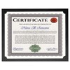 Plain Black Certificate Holder - Set of 10, 9-1/2" x