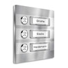 Doorbell Stainless-Steel 3 Push-Buttons – LED-Illumination of nameplate & Push-Buttons