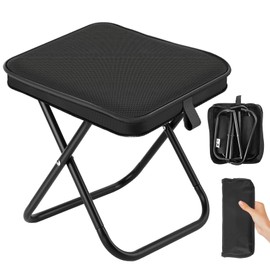 Muyohix Folding Camping Stool, Portable Folding Stool, Small, Folding Stool, Lightweight, Folding Stool, Camping, Folding Stool, Camping, Easy to Fold, 26 cm, for Travel, Picnic, Trekking, Fishing