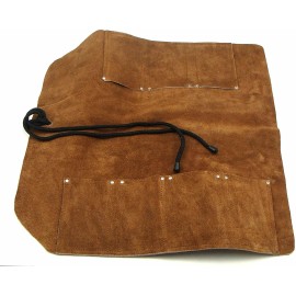 Ramelson 7 Pocket Suede Leather Tool Roll for Larger Wood Chisels Kitchen Knives