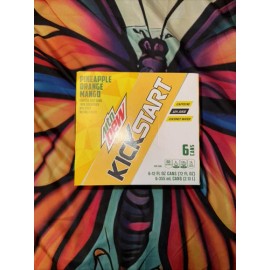 Mountain Dew Kickstart Pineapple Orange Mango 90mg Caffeine (6 Packs)