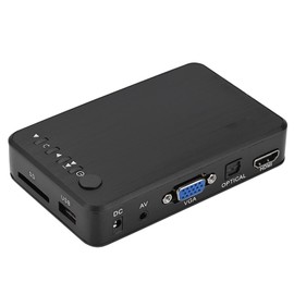 1080P Media Player with Two HDMI Outputs, Supports RM/RMVB (Real8/9/10) to 1080P (1920x1080) & H.264(MOV,AVI,M2TS,TP,TRP,IFO,ISO,) to 1080P & WMV9/VC 1 to 1080 For USB