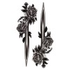 KING HORSE hm1214 Tattoo Sticker, Rose Sword, Regular Size, hm1214