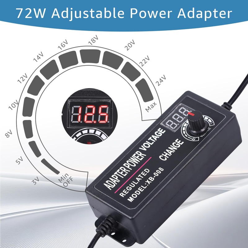Universal Power Supply 3V~24V 3A 72W Adjustable Variable Switching AC/DC
