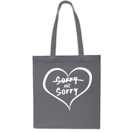 Sorry Not Sorry Tote Shopping Gym Beach Bag 42cm x38cm, 10 litres-Small-Grey
