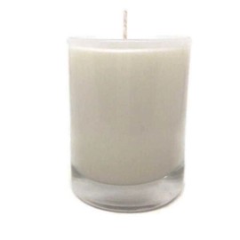 Bear Natural Organics Pack of 6 White Unscented Glass Votive Candles