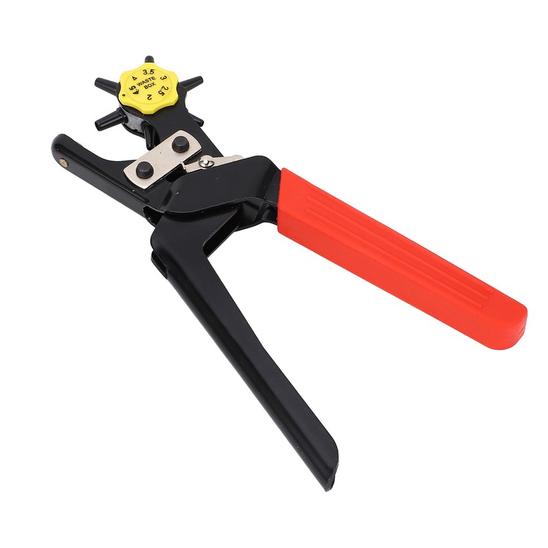 Leather Belt Hole Puncher Heavy Duty Plated Steel 6 Holes
