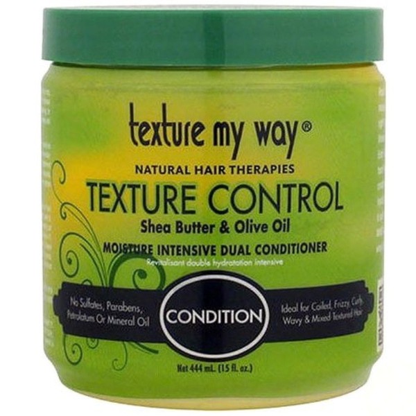 Texture My Way Natural Hair Therapies Texture Control Moisture Intensive Dual Hair Conditioner, Ideal for Coiled, Frizzy, Curly Hair, 15 oz