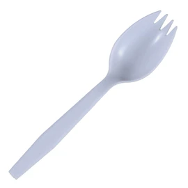 Daxwell Plastic Sporks, Medium Weight Polypropylene (PP), White, A10001391 (Case of 1,000)
