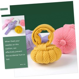 Tofficu 4pcs Wrist Pin Cushion for Sewing Needle Holder Fine Pins Eye-catching Pattern Compact Pumpkin Shape Random Color
