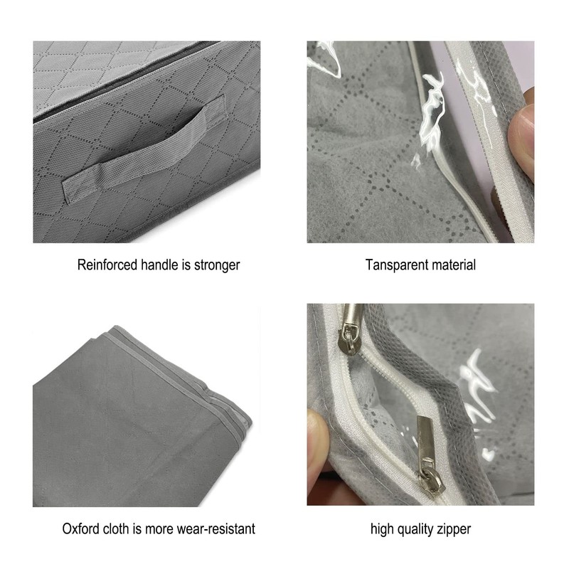 CQQNIU 1 Pack Under Bed Storage Bag With Handle Zipper