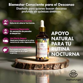 CalmaFunga - Tintura Adaptógena de Doble Extracción | Blend de Reishi, Melena de León y Chaga | Soporte para Sueño Profundo, Calma y Bienestar General