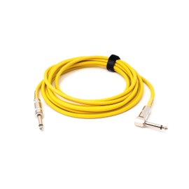System-S Audio Cable 450 cm 6.35 mm Jack Male to Male Angle AUX Adapter Yellow