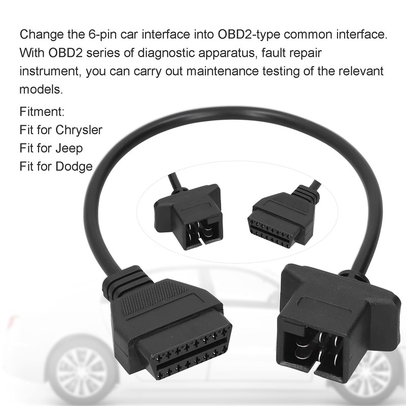 Cable Adaptador de Diagnóstico OBD2 de 6 Pines Verificación del