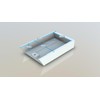 Generic 3 Pack Square Flag Hinge Replacement Covers, White, Plastic,