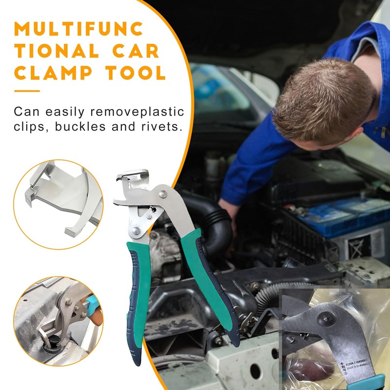 Car Clip Pliers/Disassembly Tools,Efficient Multi-Functional Automotive Snap Ring Pliers,Electrical Disconnect