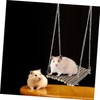 BESPORTBLE Wooden Swing Toy for Reptiles Lizard Hammock Bearded Dragon