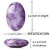 XIANNVXI 2.4" Large Amethyst Crystal Stone Polished Palm Healing Gemstone