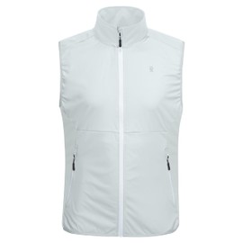Little Donkey Andy Men's Water-resistant Outerwear Vests, Stretch Windproof Vest for Cycling, Running, Golf (White M)