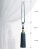 Melodieux Decorative Curtain Tiebacks Antique Tassels Holdbacks, Home Office Windows