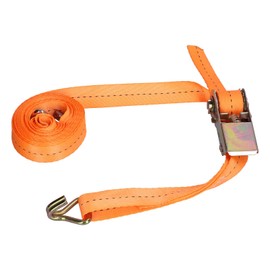 Polyester Heavy Duty Tie Down Strap with Ratchet Buckle, Sturdy and Double J Hook Design for Car Truck Luggage Goods, Wide Application with Stainless Steel Buckle (8m (26.2ft))