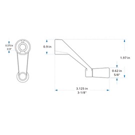 Comyznoah Window Crank Handle Replacement,Fit to [3/8 Inch Spindles]. Spline Socket Crank Handle, Smooth 360-Degree Operation.Casement Window Opener[Colour:Stone Brown](Pack of 2)