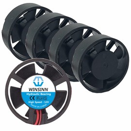 WINSINN - Círculo redondo de ventilador de 30 mm, 12 V, micro 12 V, rodamiento hidráulico 3010, refrigeración sin escobillas, 31,5 x 10 mm, 2 pines (paquete de 5 unidades)