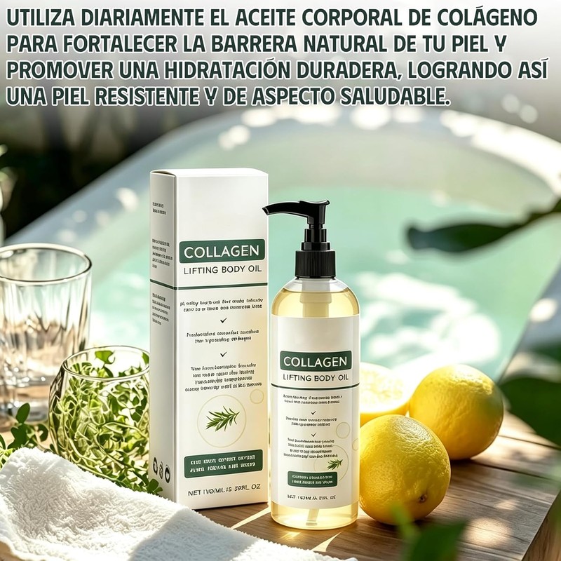 Aceite Corporal Reafirmante con Colágeno para el Cuerpo y Después