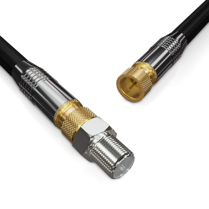 deleyCON Pack of 10 SAT Adaptor Connectors Coaxial Cable Extend