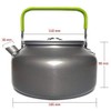 Ecent Portable Aluminium Camping Kettle Kettle Teapot Coffee Pot for