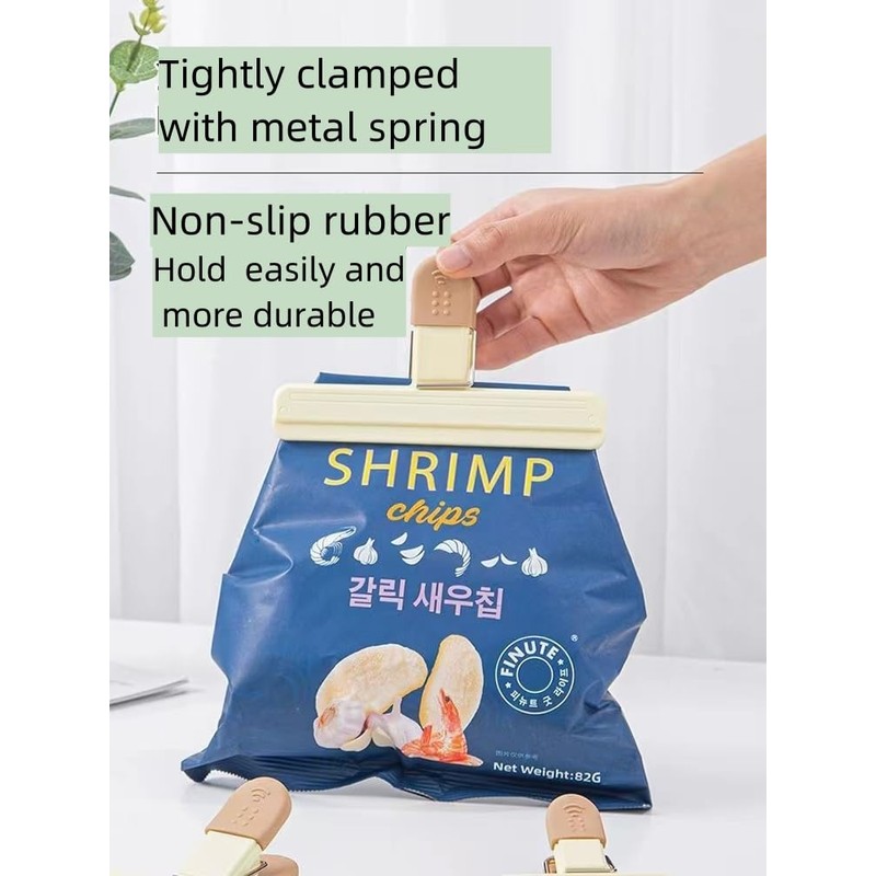 8Pack Large Chip Bag Clips - Assorted Sizes Food Bag
