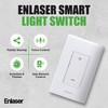 Enlaser Smart Light Switch, Single Pole, Voice/Remote Control, Easy Installation,