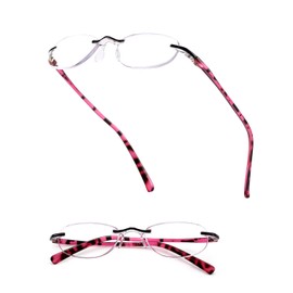 TERAISE Reading Glasses for Women, Ultralight Rimless Reading Glasses Upgrade Strong Hinges, Elegance Women's Reader with Surprise Gifts(2.5X)