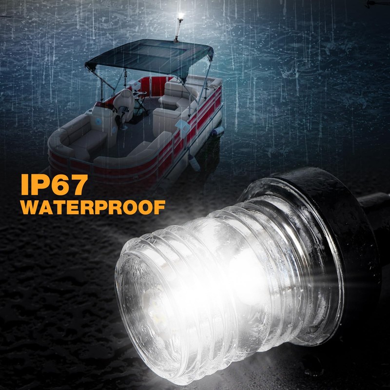 24 Inches Stern Light Boat Anchor Light LED, Marine Navigation