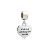 KunBead Jewelry Women Girls Jesus Christian Cross Charm Love Heart