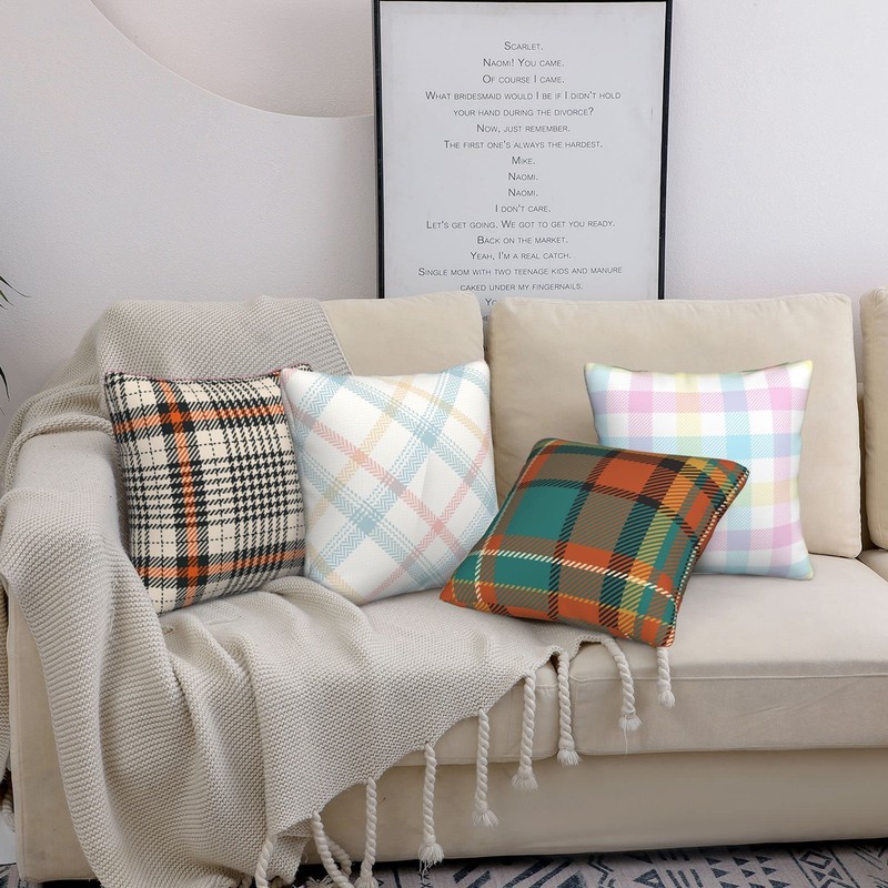 Mondiafy 2 Pack Throw Pillow Covers Soft Touch Plush 18x18