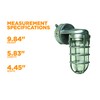 Woods L1707SVBS Traditional 150W Incandescent Weather Industrial Light; Wall Mount;