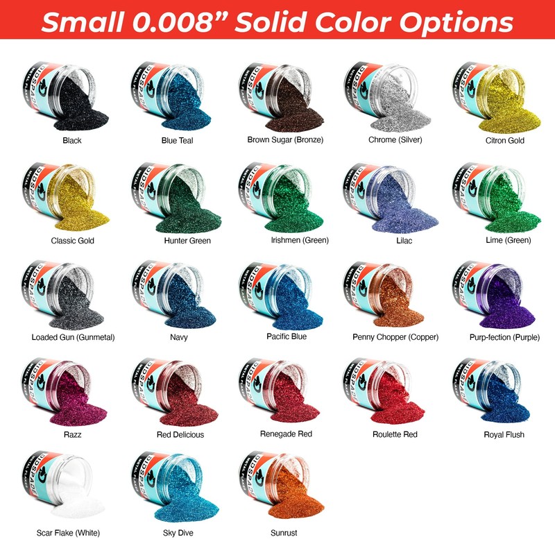 4oz Chrome 0.008" Small Metallic Flake | Premium Silver Glitter