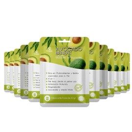 Belskin  Pack de 12 Mascarillas Con Aguacate - 30gr cada una  Mascarillas Faciales  Ideal Para Completar tu Rutina de Skincare  Mascarilla Con...     
