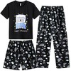 Vopmocld Big Girls' Short Sleeve & Shorts & Pants Pajama