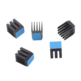 Jienk 20PCS Black Aluminum Heat Sink with Thermal Conductive Adhesive Tape, 9×9×12mm Heatsink Cooler for Cooling VRM GPU Stepper Driver MOSFET VRam Regulators