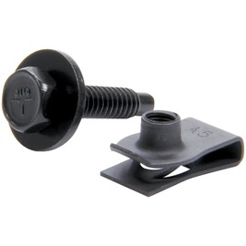 Allstar Performance ALL18558 Body Bolt Kit with Clips, (Pack of 10), Black, 10 Pack