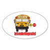 CafePress Safer School Bus Oval Car Bumper Sticker