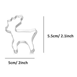 ZDYWY Mini Elk Reindeer Sika Deer Baby Cookie Cutters for Christmas