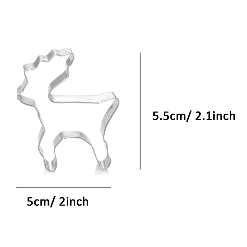 ZDYWY Mini Elk Reindeer Sika Deer Baby Cookie Cutters for
