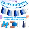 Chunful 9 Pcs Pre-strung Felt Happy Birthday Banner Party Decorations